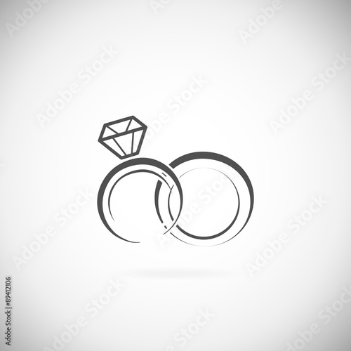 Wedding rings vector 