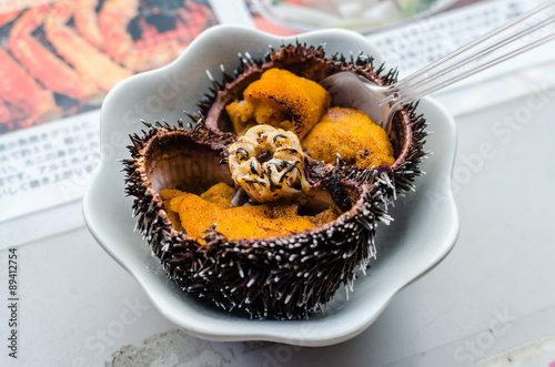 Grilled sea urchin
