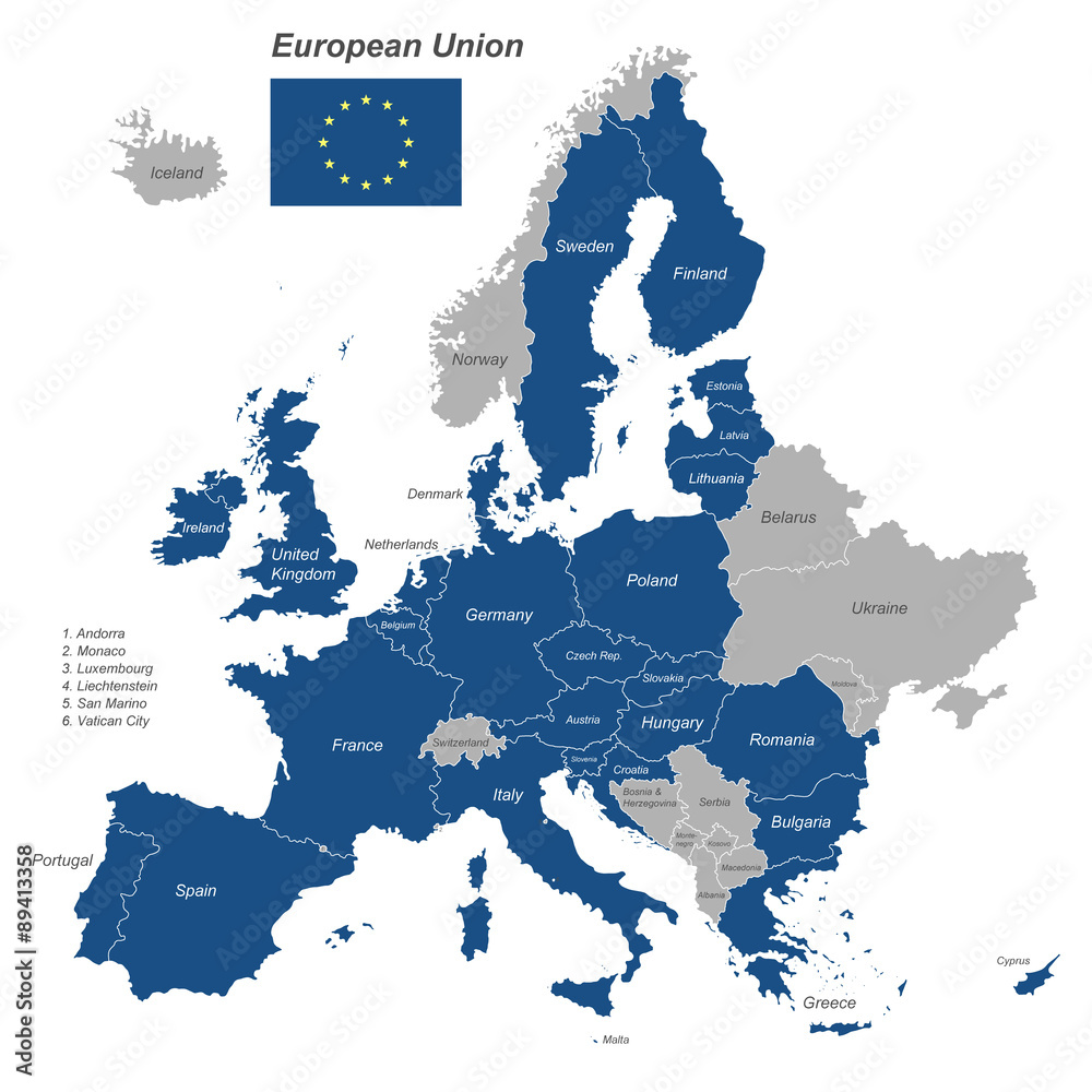 Naklejka premium Unia Europejska - Vector (EN)
