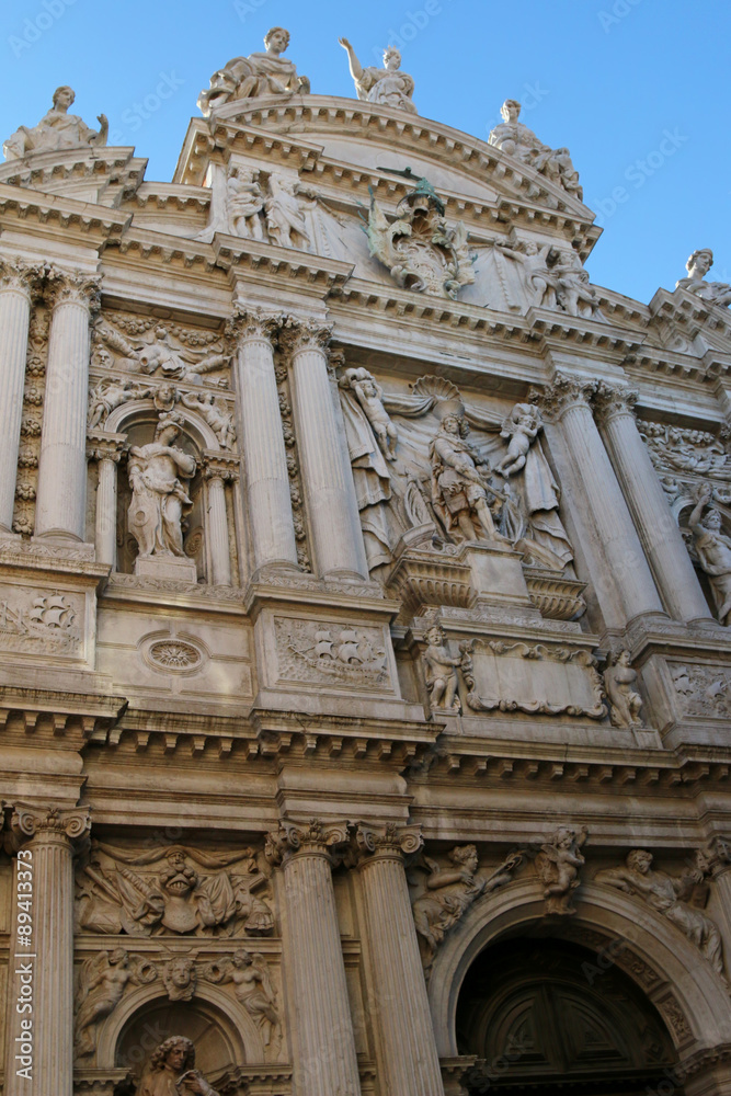 Details of Angels at Santa Maria del Giglio church (Santa Maria Zobenigo) in Venice, Italy