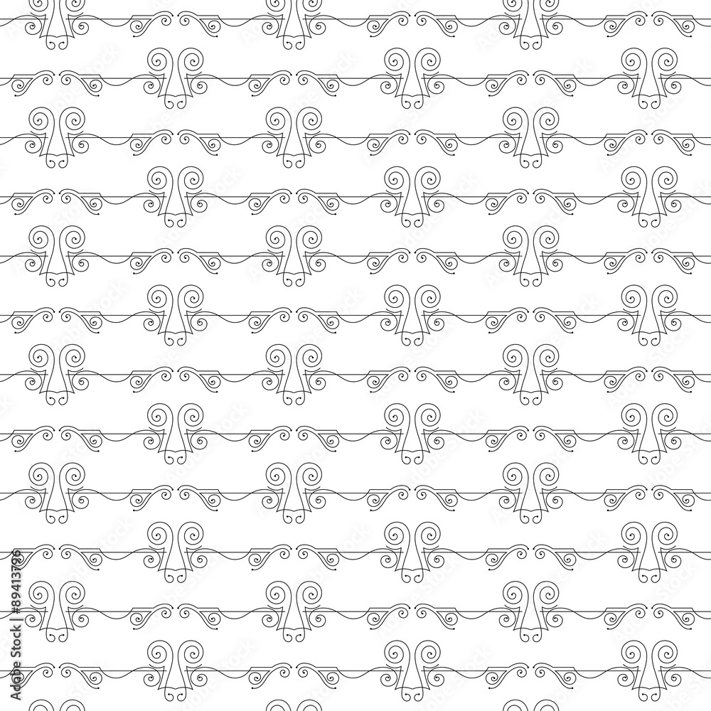 Vector seamless pattern of elegant flourishes Vector seamless pattern of elegant flourishes