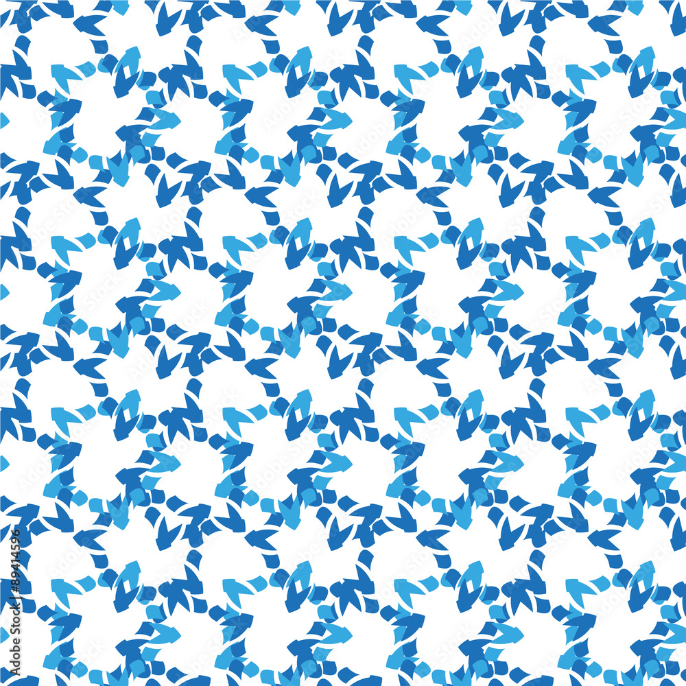 Vector seamless geometric pattern. Snowflakes