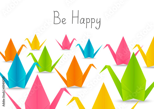 Paper origami cranes for Your design