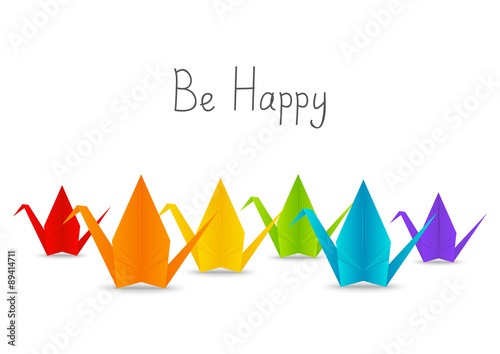 Paper origami cranes for Your design