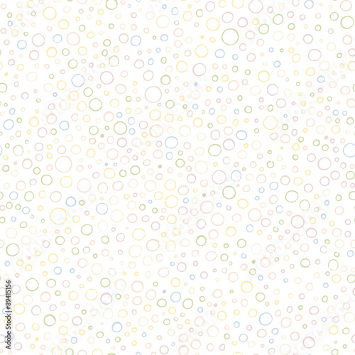Vector seamless pattern of colorful crooked rings