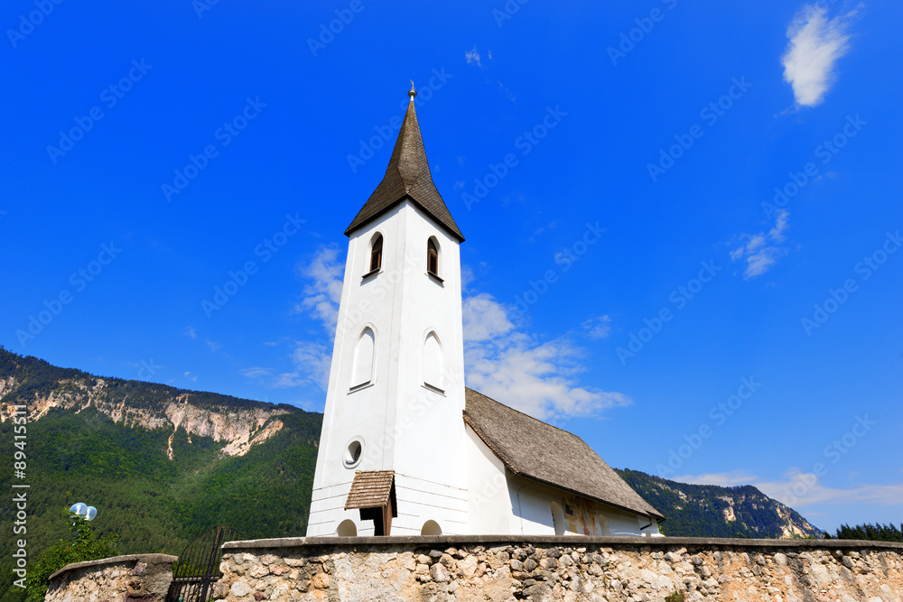 Small Mountain Church - Oberschutt Austria / Catholic Church in Gothic style dedicated to St. Mary Magdalene in the small village of Oberschutt in Carinthia - Austria