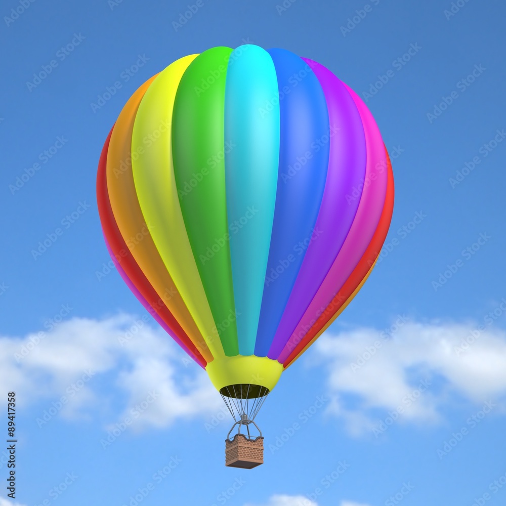 Fototapeta premium white air balloon 3d illustration