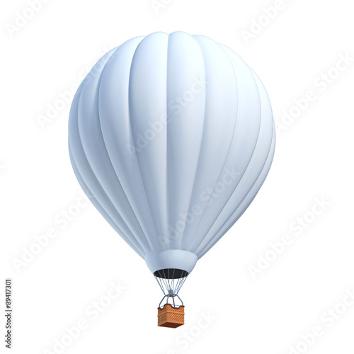 Photographie white air balloon 3d illustration