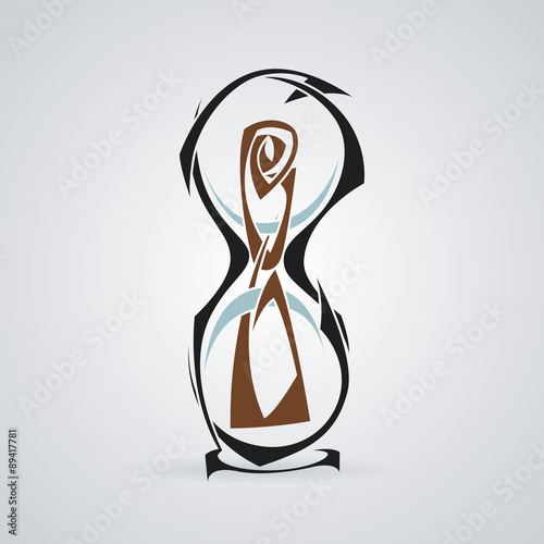 Hourglass. Tattoo. Vector. Tribal.