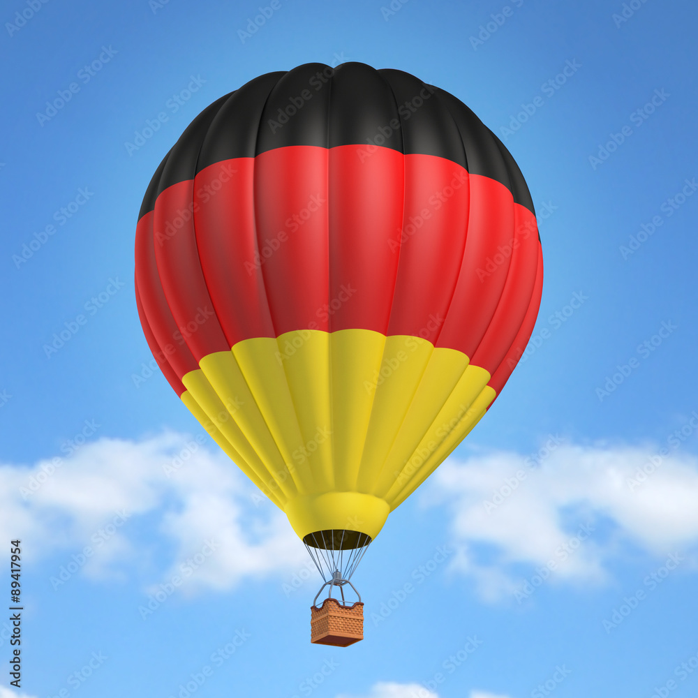 Fototapeta premium Hot air balloon with German flag