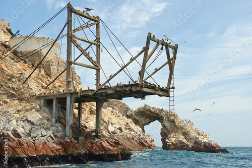 Guano loading platform at Ballestas-island, Peru