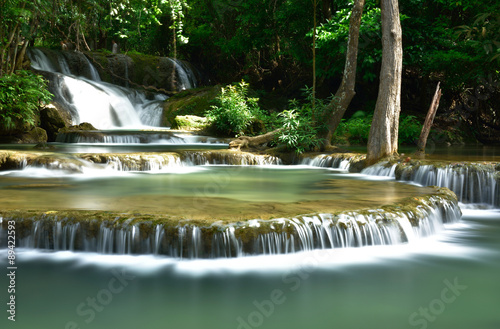 Water fall in tropical deep forest