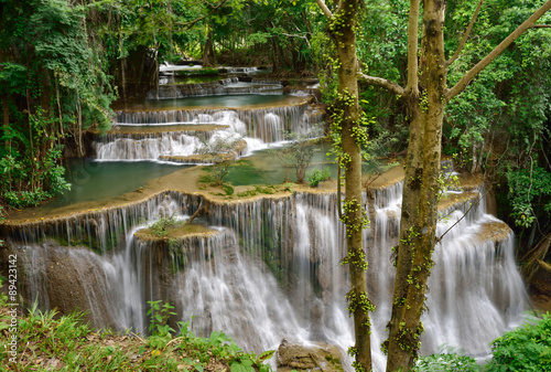 Water fall in tropical deep forest