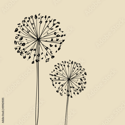 Abstract Dandalions background