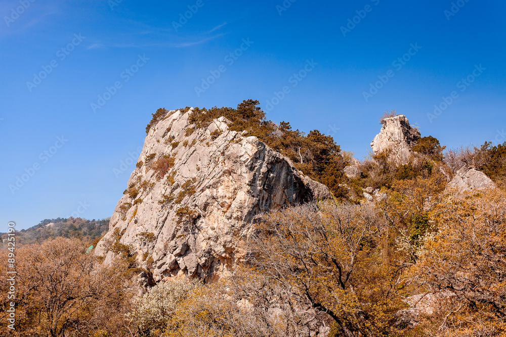 Mountain in the south of Crimea in Ukraine. Russia