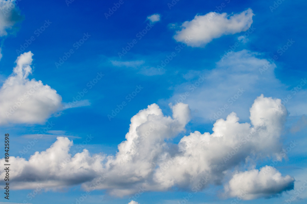 Fototapeta premium Dramatic cotton candy sky cloud texture background