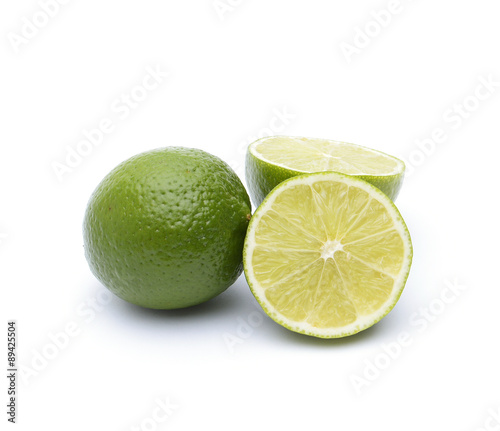 Lime on a white background