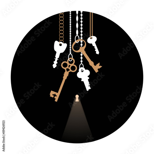 Vector Illustration of keys.