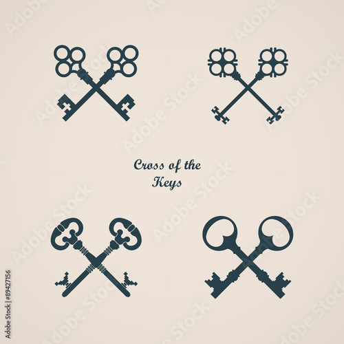 Vector Illustration of Cross of the keys.