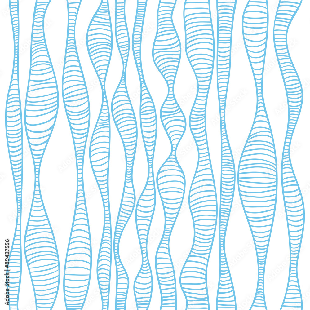Seamless abstract background of wavy lines.