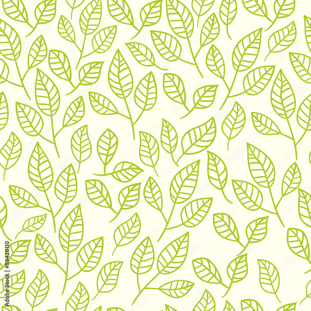 Seamless abstract hand-drawn floral background.