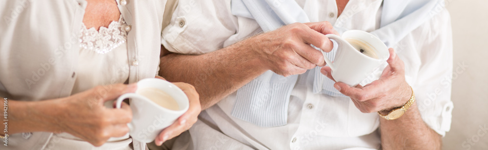 Drinking coffee together