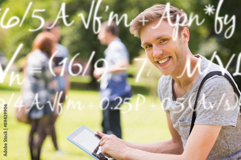 Fototapeta premium Composite image of maths equation
