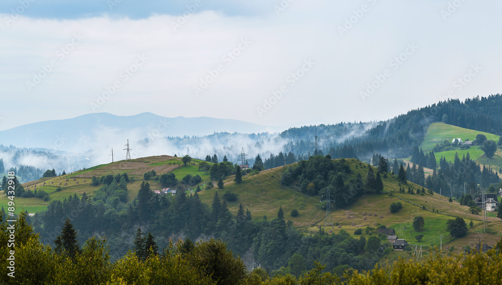 Naklejka premium Rural mountain landscape
