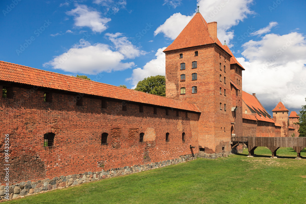 The Old Gothic castle in Malbork, Poland.