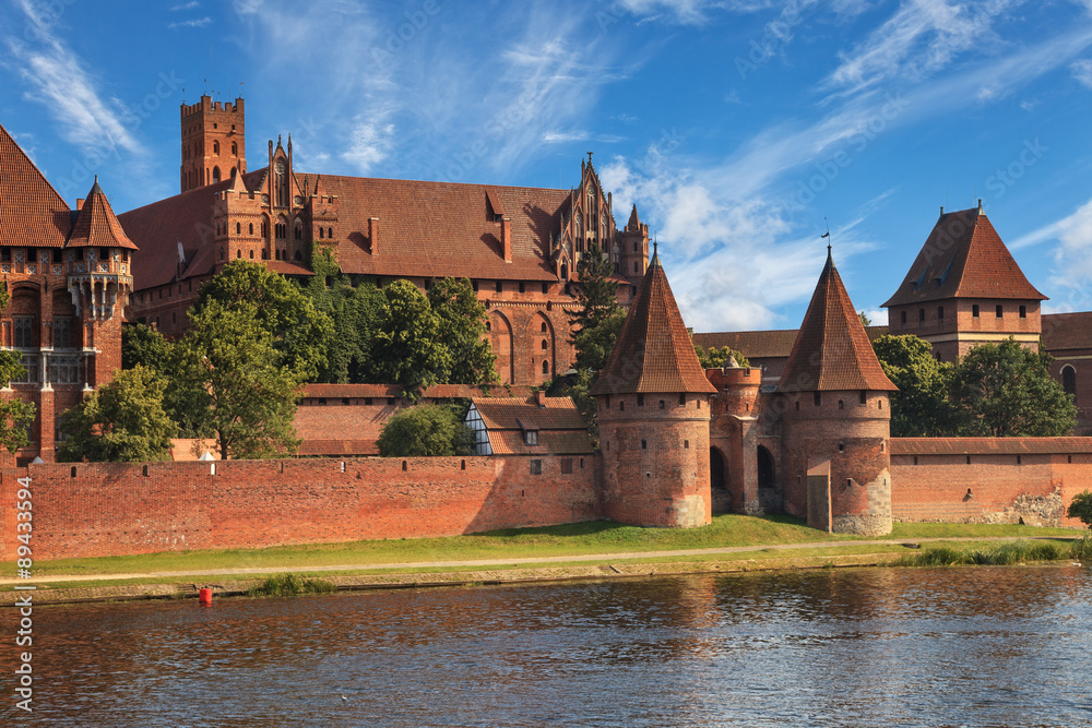 The Old Gothic castle in Malbork, Poland.