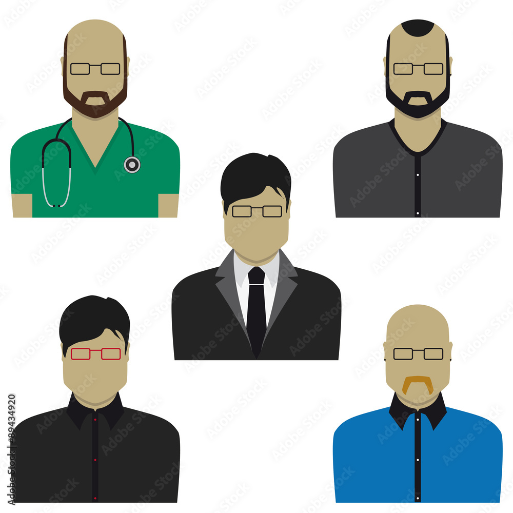 people professional set flat design people professional set flat design
