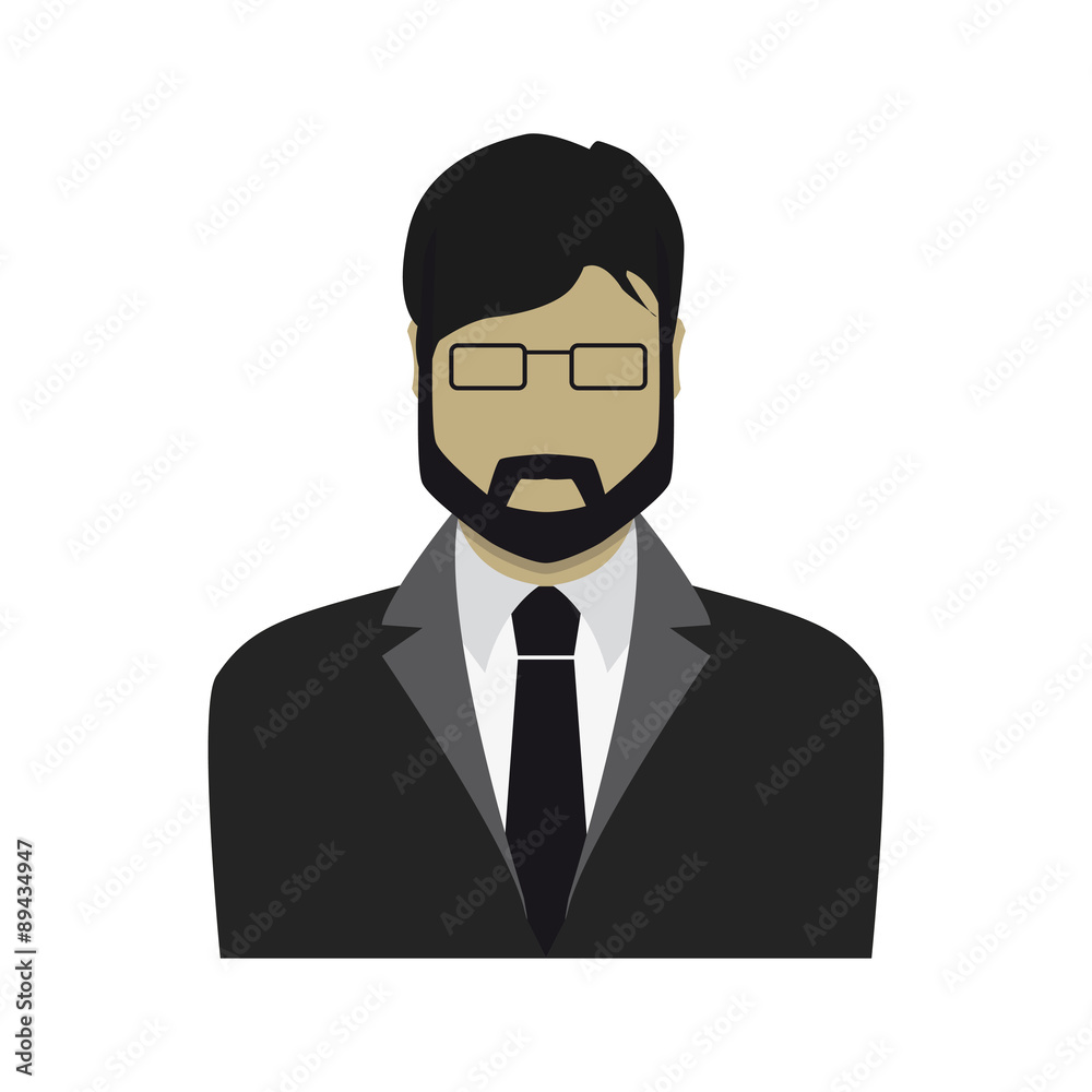 businessman in a suit flat design