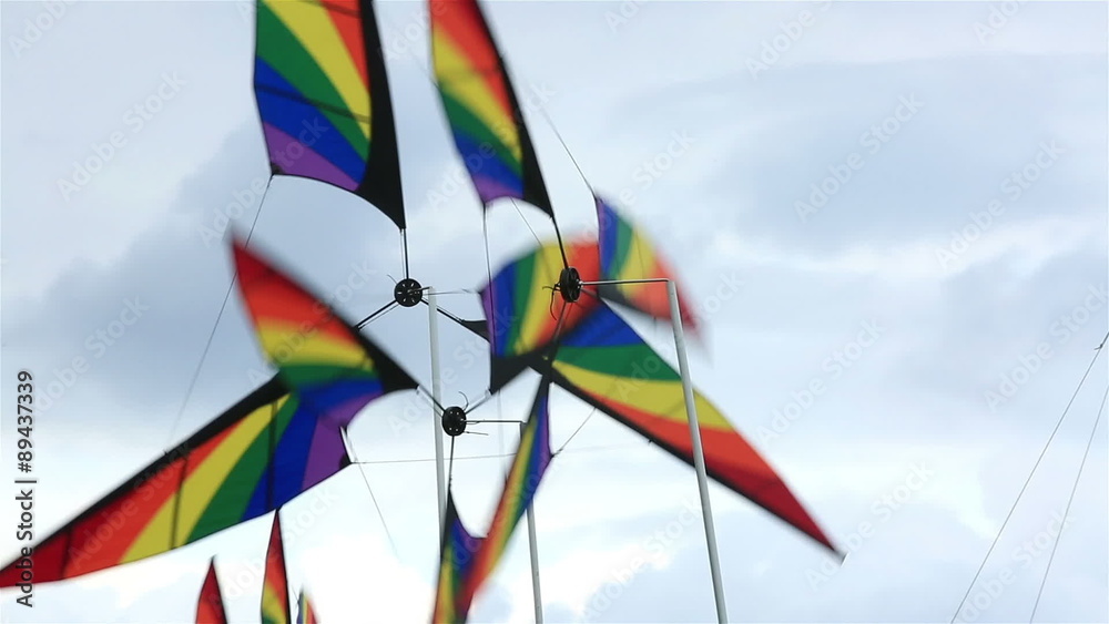 Garden winds. Colorful windmills spinning in the wind. Garden winds. Colorful windmills spinning in the wind.