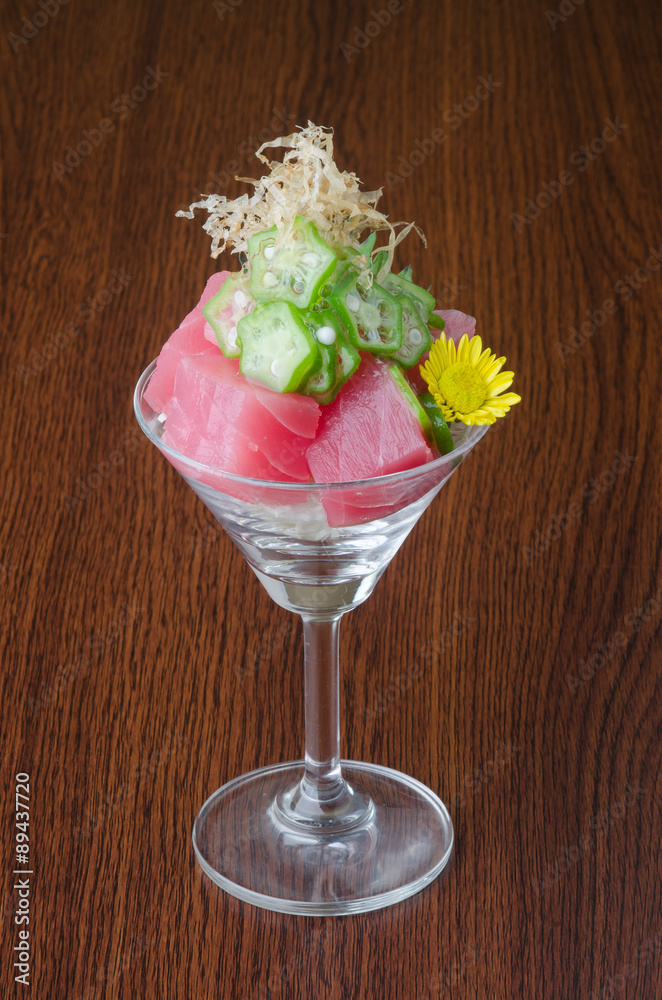 japanese cuisine. sashimi on the background japanese cuisine. sashimi on the background