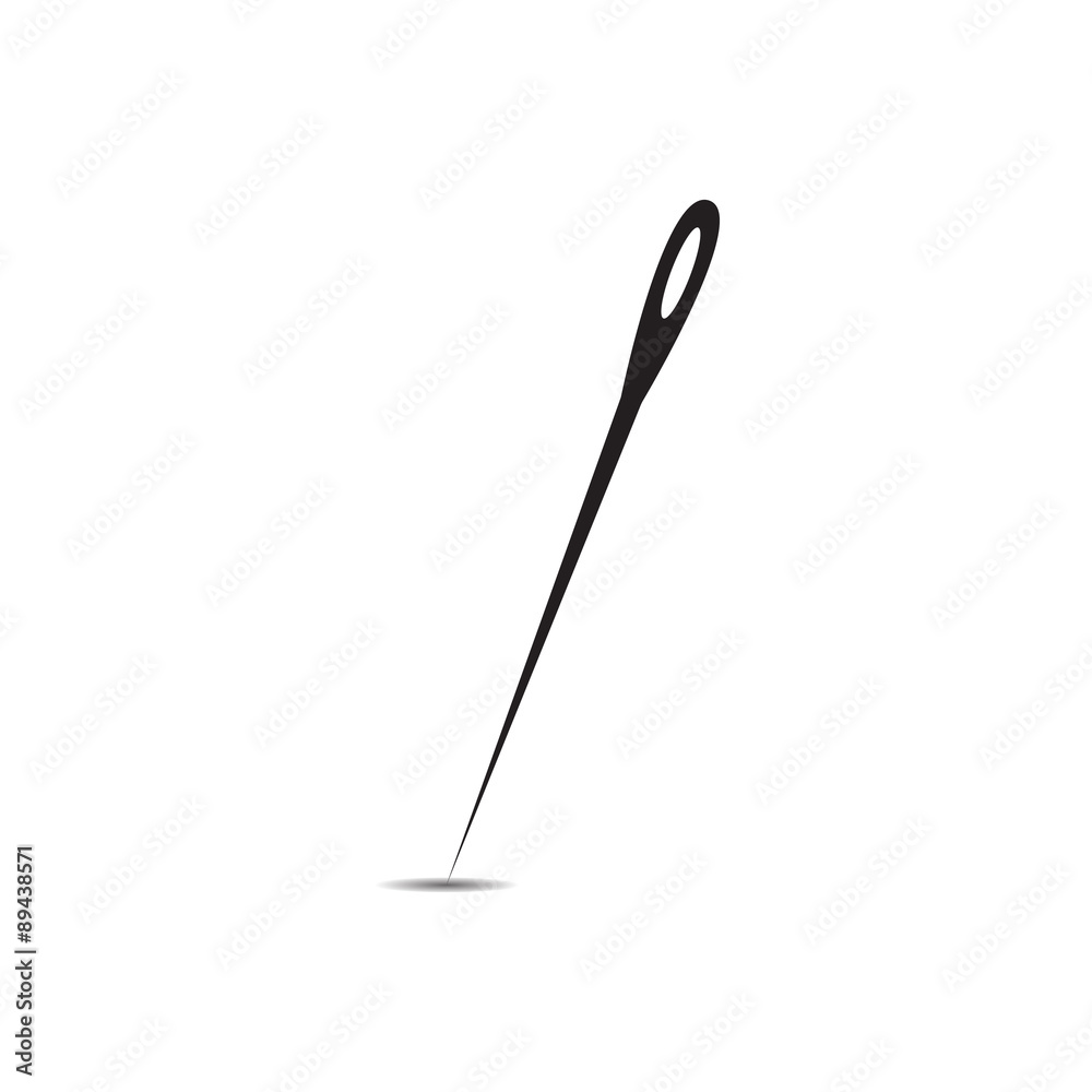 needle icon with shadow needle icon with shadow