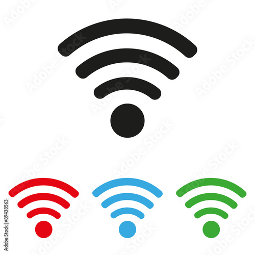 wifi icon set colored