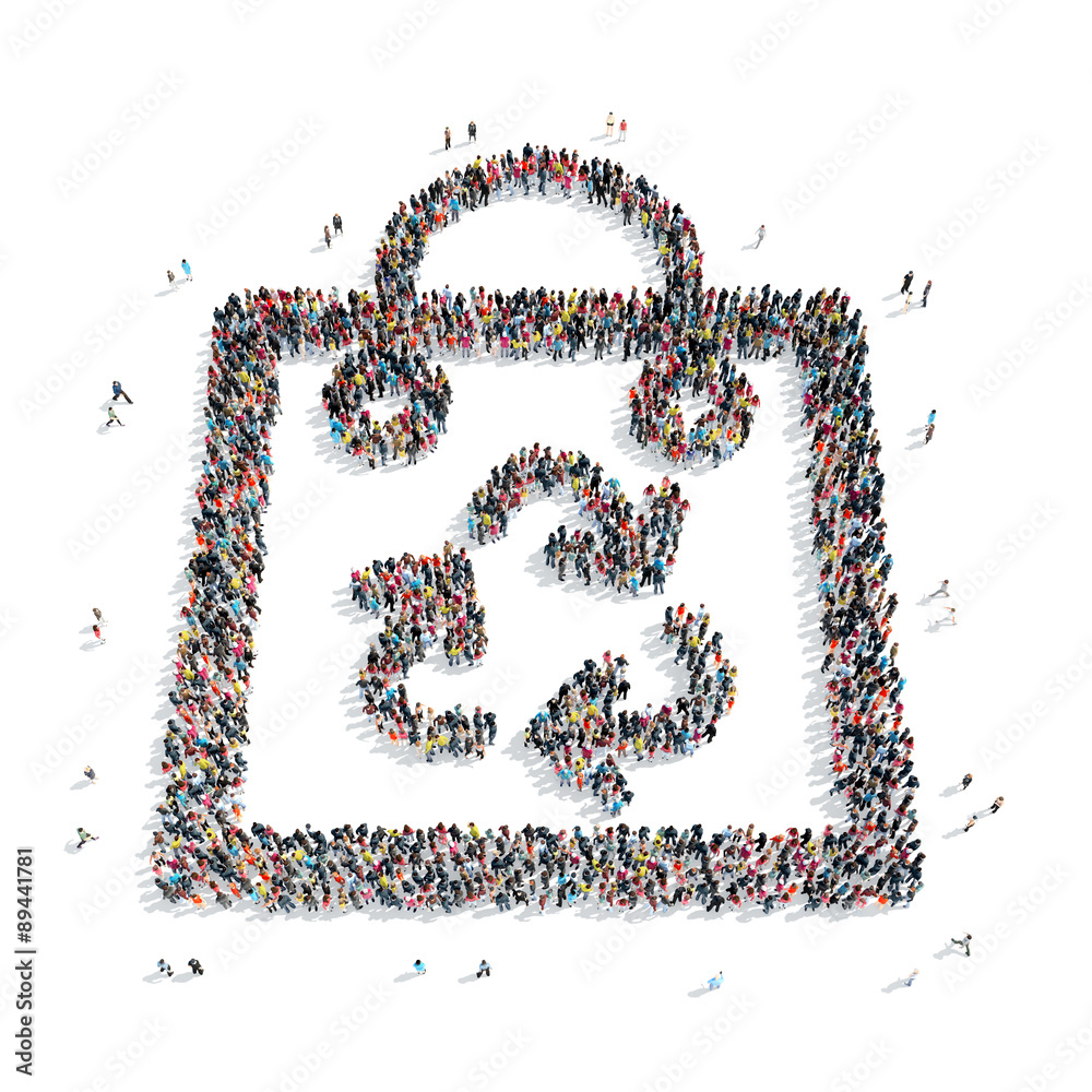 group people shape bag recycling group people shape bag recycling