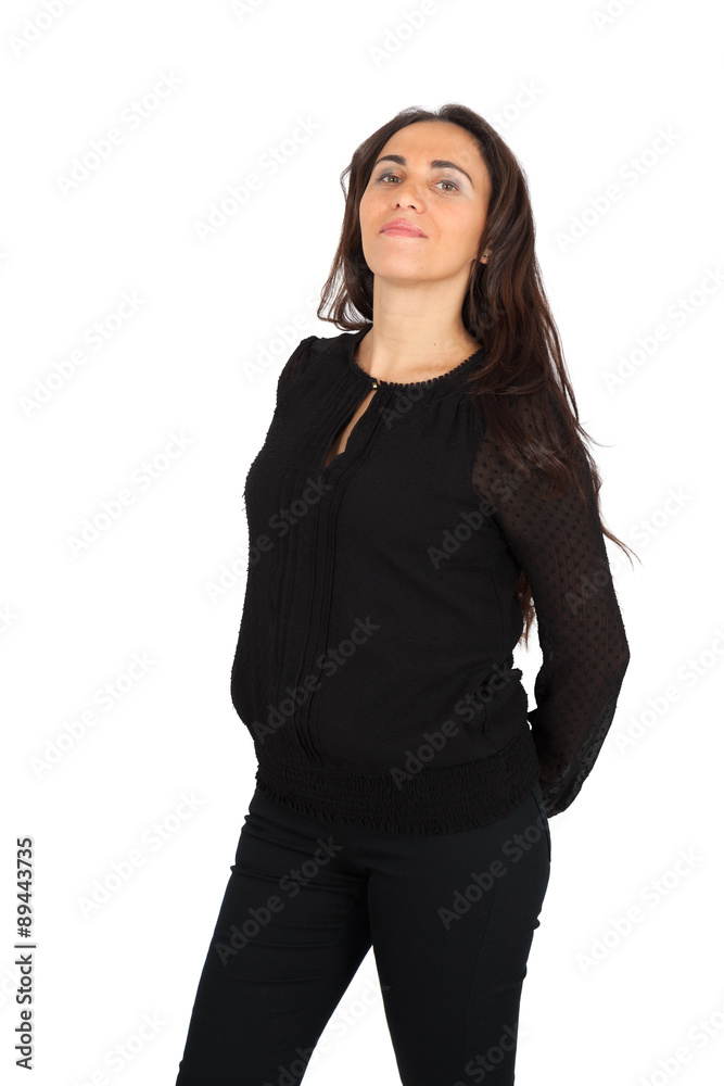 Beautiful woman doing different expressions in different sets of clothes: posing Beautiful woman doing different expressions in different sets of clothes: posing