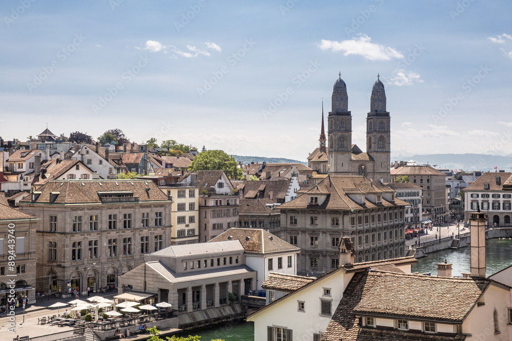 Obraz premium Limmat Riverside in Zurich