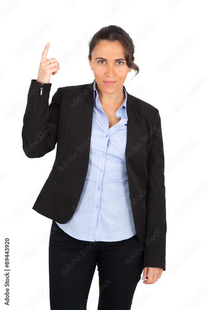 Beautiful woman doing different expressions in different sets of clothes: you are crazy Beautiful woman doing different expressions in different sets of clothes: you are crazy