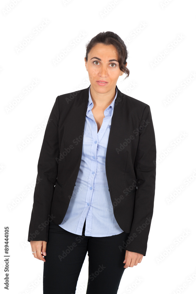 Beautiful woman doing different expressions in different sets of clothes: surprise Beautiful woman doing different expressions in different sets of clothes: surprise