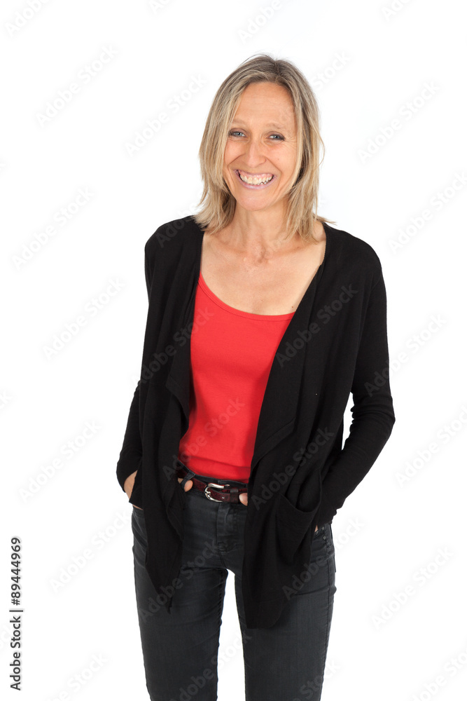 Beautiful woman doing different expressions in different sets of clothes: portrait Beautiful woman doing different expressions in different sets of clothes: portrait