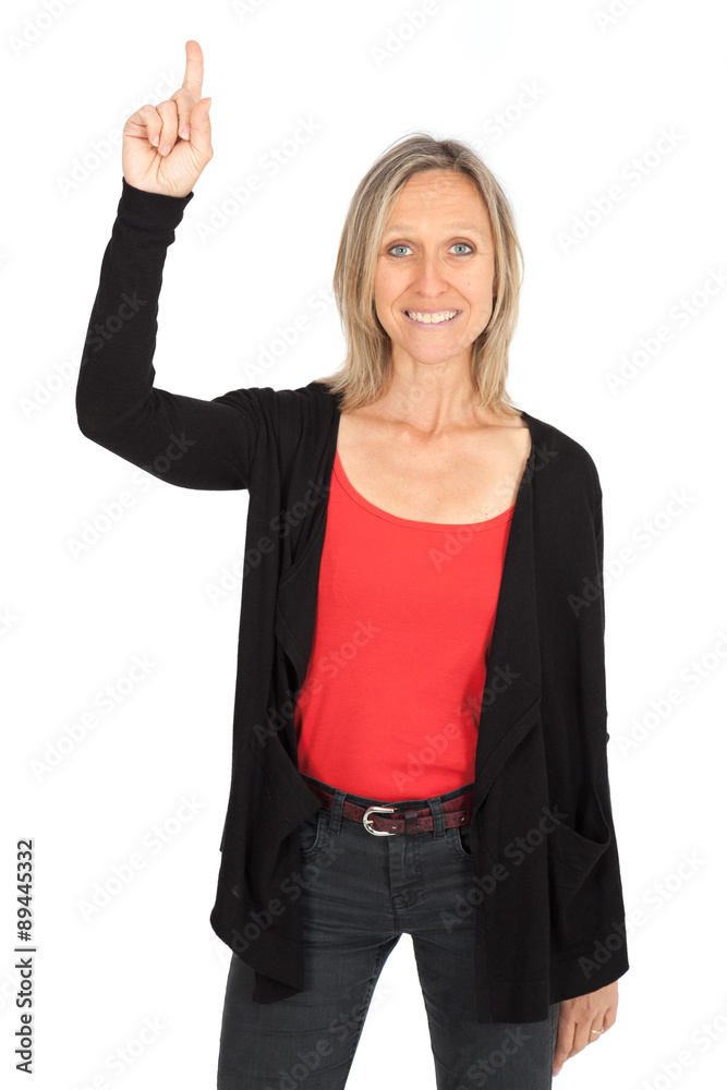 Beautiful woman doing different expressions in different sets of clothes: want to speak Beautiful woman doing different expressions in different sets of clothes: want to speak