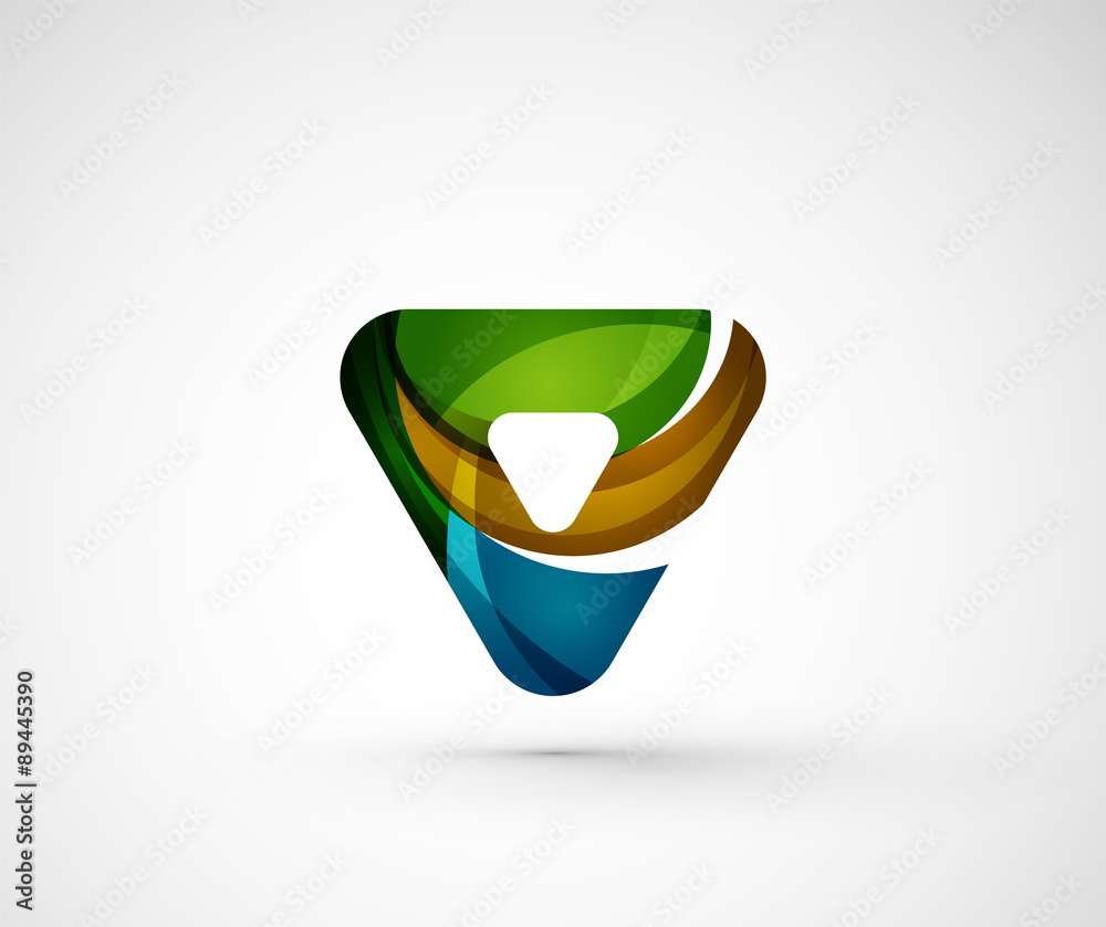 Abstract geometric company logo triangle, arrow Abstract geometric company logo triangle, arrow