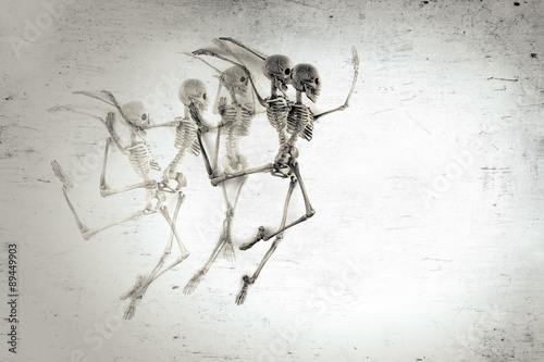 Canvas Print Dancing Skeleton