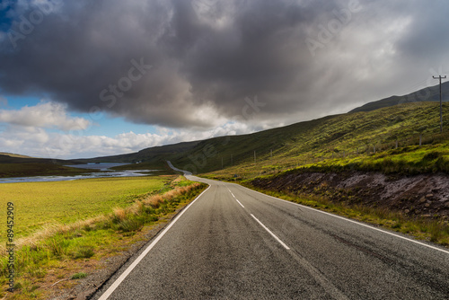 Road in the meadows, isle of Skye, Scotland