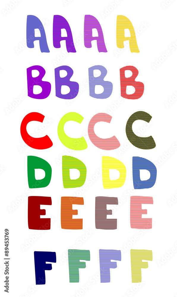 Letters decorative vector illustration
