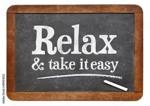Relax and take it easy - advice on blackboard