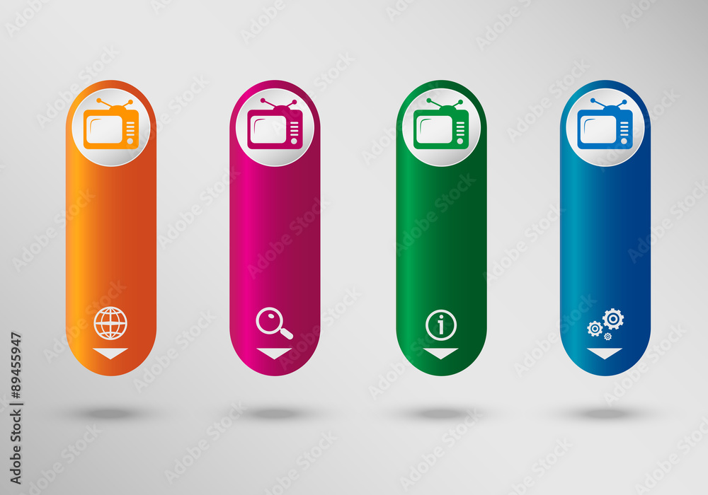 Retro televisor on vertical infographic design template, can be Retro televisor on vertical infographic design template, can be