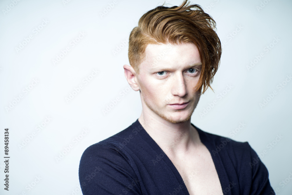 Red man on white background Red man on white background